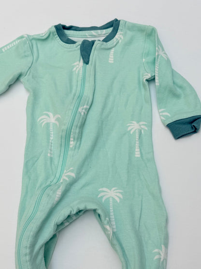 ZippyJamz Palm Tree Zip Sleeper 3-6M