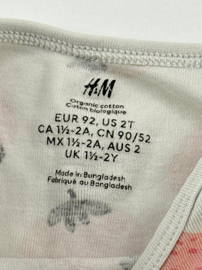 H&M Strawberry Print Bodysuit Size 2T