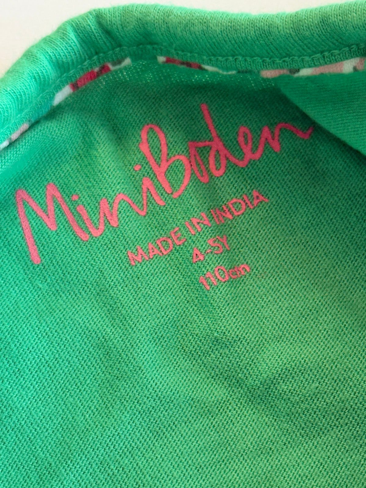Mini Boden Meerkat Appliqué Green T-Shirt 4-5Y