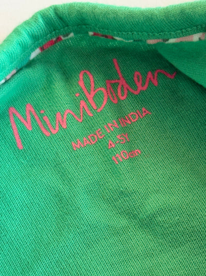 Mini Boden Meerkat Appliqué Green T-Shirt 4-5Y