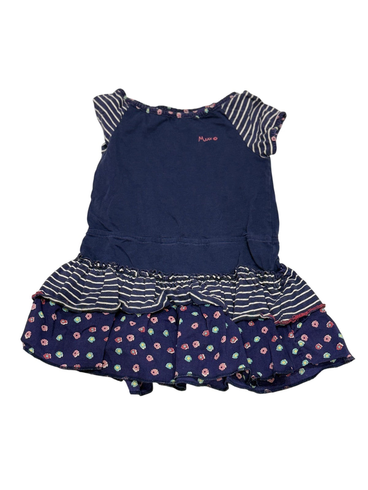 Mexx Navy Floral Ruffle Dress 12-18M