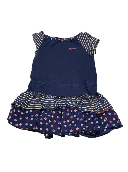 Mexx Navy Floral Ruffle Dress 12-18M