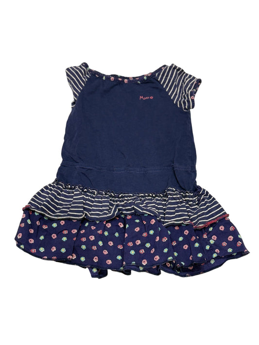 Mexx Navy Floral Ruffle Dress 12-18M