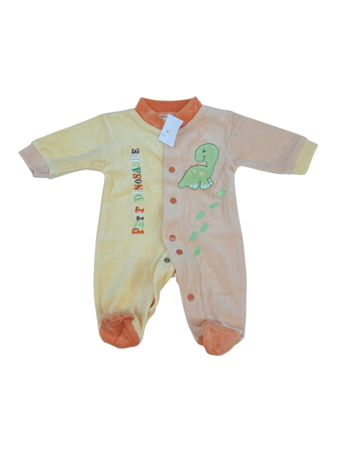 Petit Dinosaure Two-Tone Sleeper Romper 0M