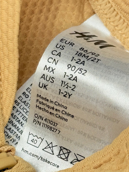 H&M Sandy Yellow Swimsuit Romper 18M 2T