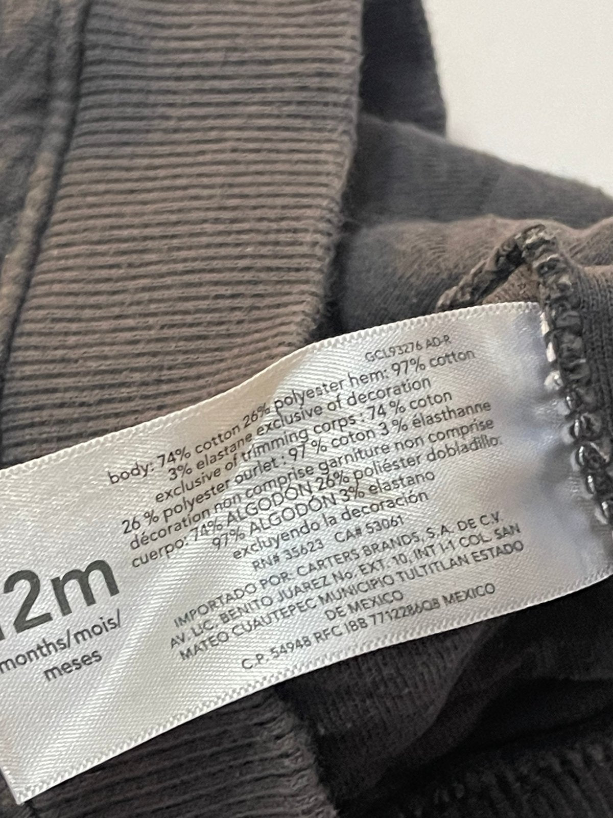 Carter's Gray Quilted Vest 12M