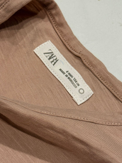 Zara Dusty Pink Ruffle T-Shirt 4T