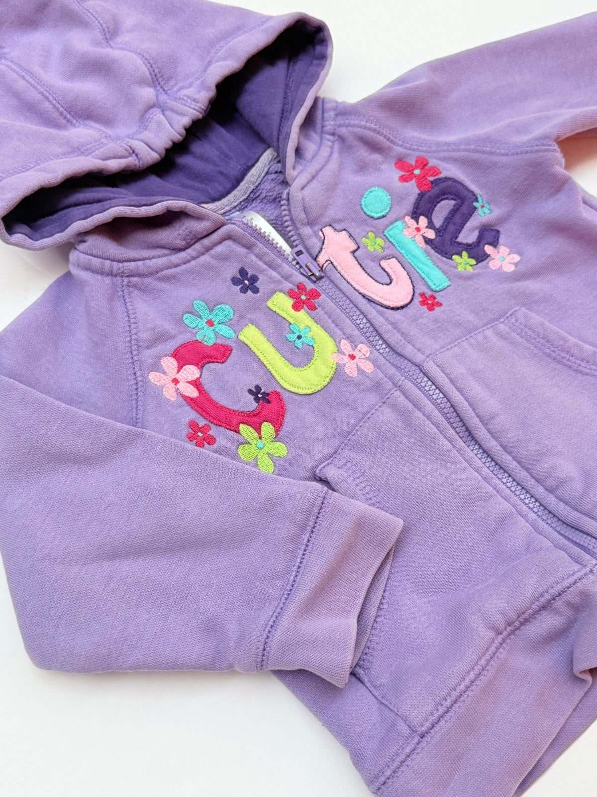 George Cutie Floral Zip Hoodie 18M
