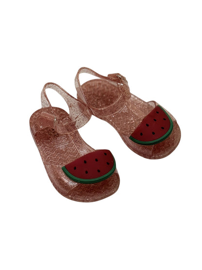 Watermelon Glitter Jelly Sandals Size 5