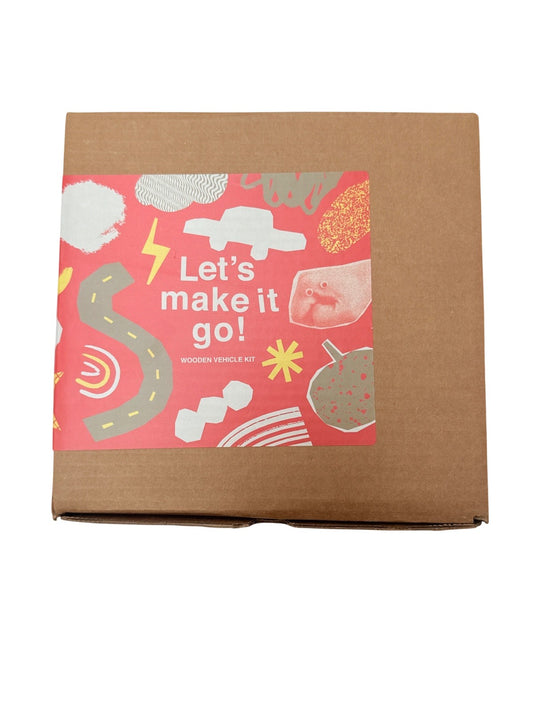 New Sealed - Collage Collage Let's Make It Go Wooden Vehicle Kit