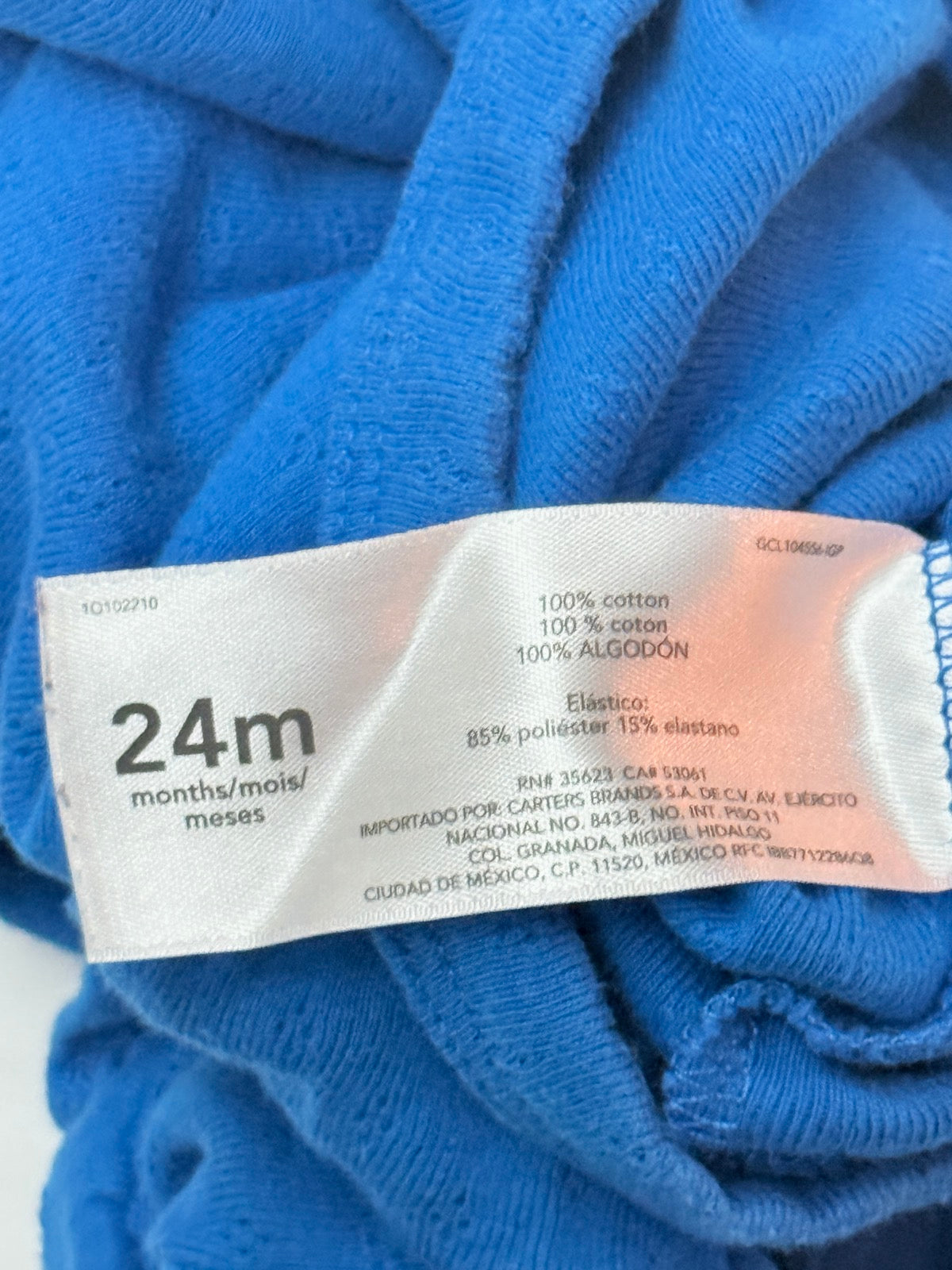 Carter's Blue Ruffle Bodysuit 24M