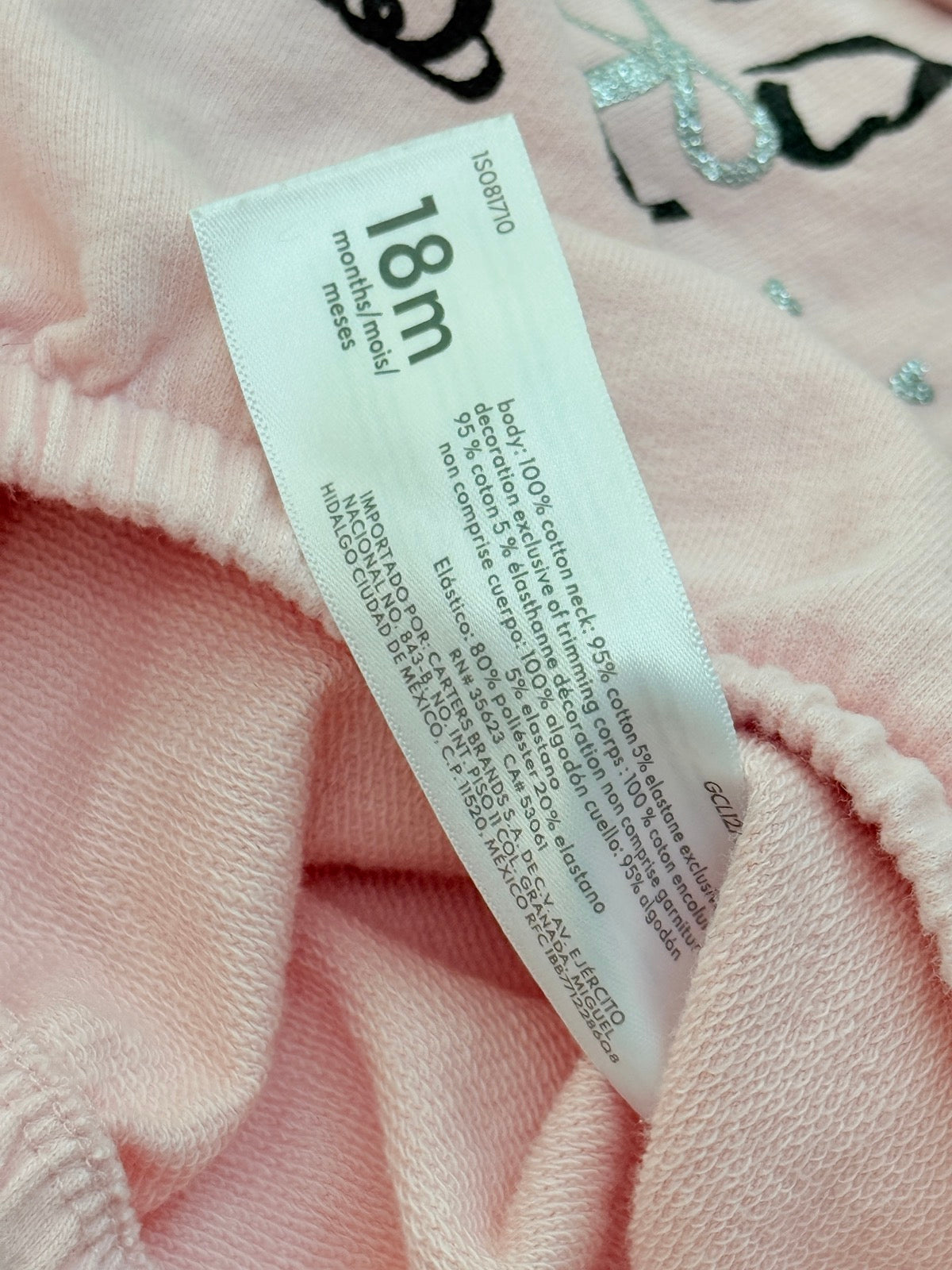 Carter's Pink Poodle Paris Hoodie 18m