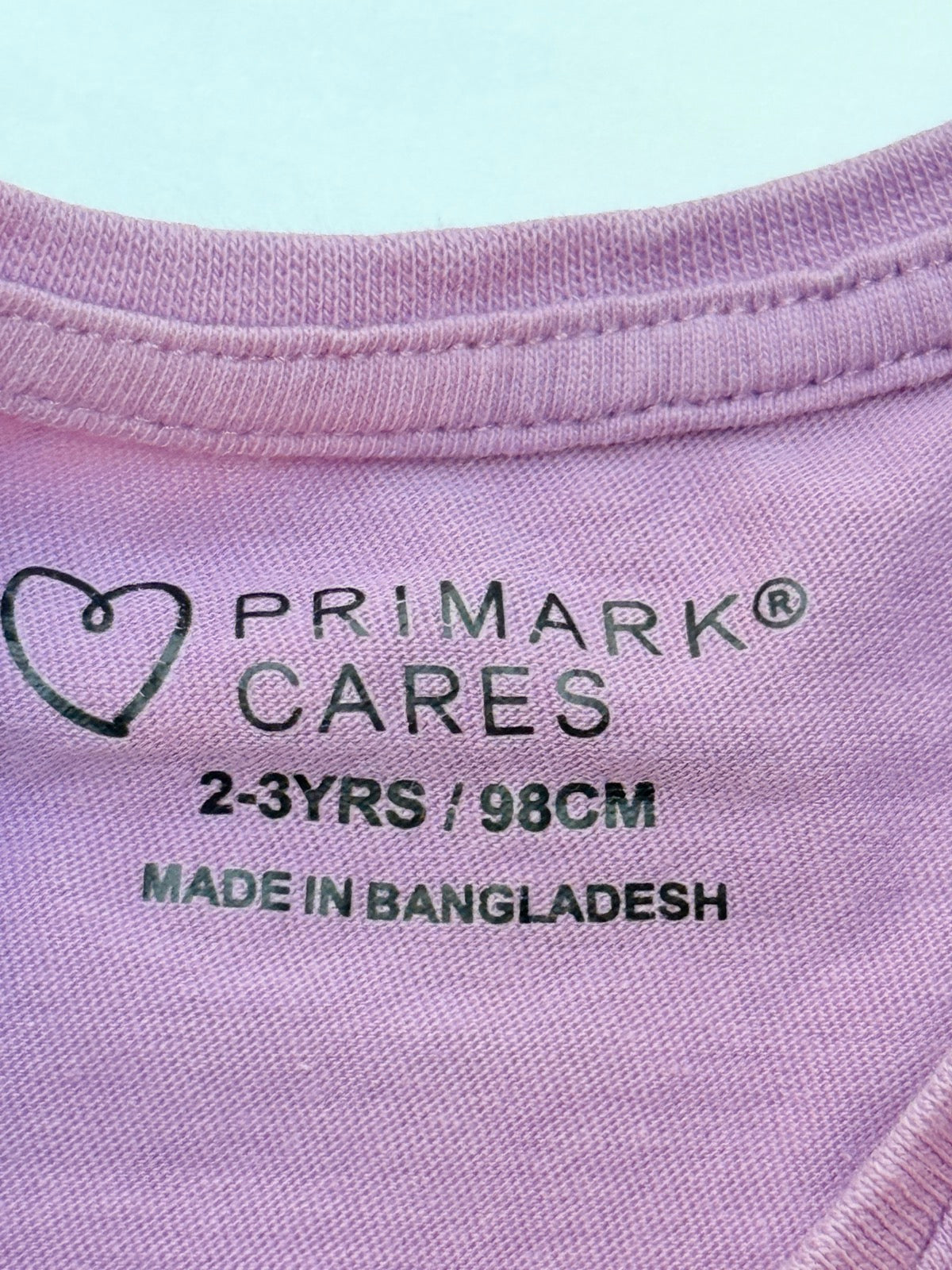 Primark Purple Flower Pajama Set 2-3Y