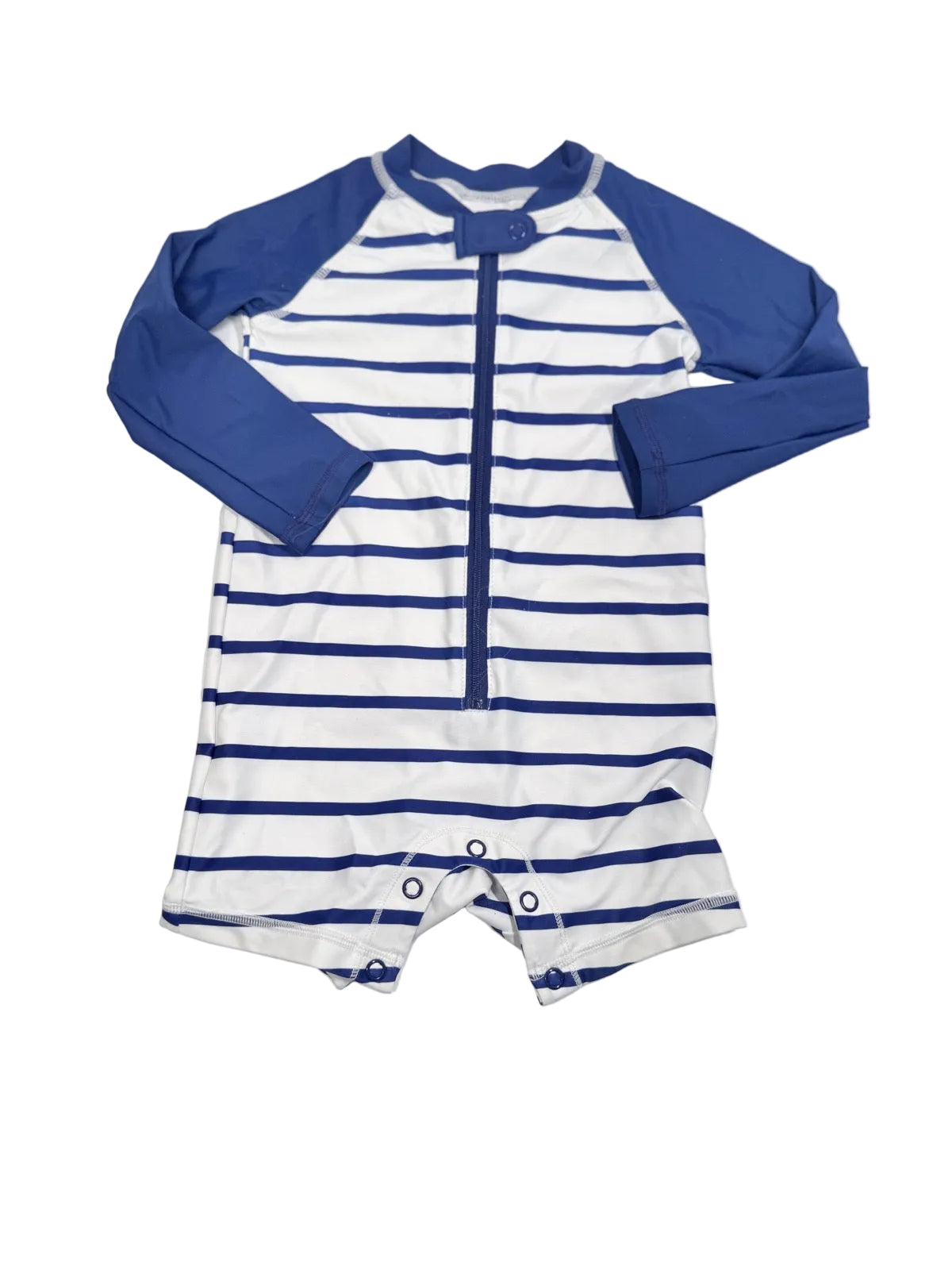 Tucker + Tate Blue Stripe Rashguard Swimsuit 18M