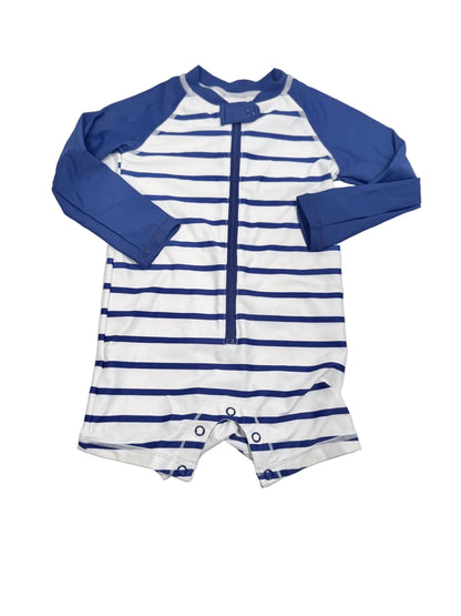 Tucker + Tate Blue Stripe Rashguard Swimsuit 18M