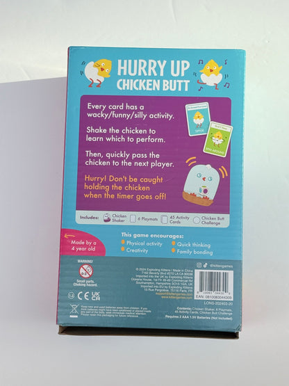 NWT - Kitten Games Hurry Up Chicken Butt Game