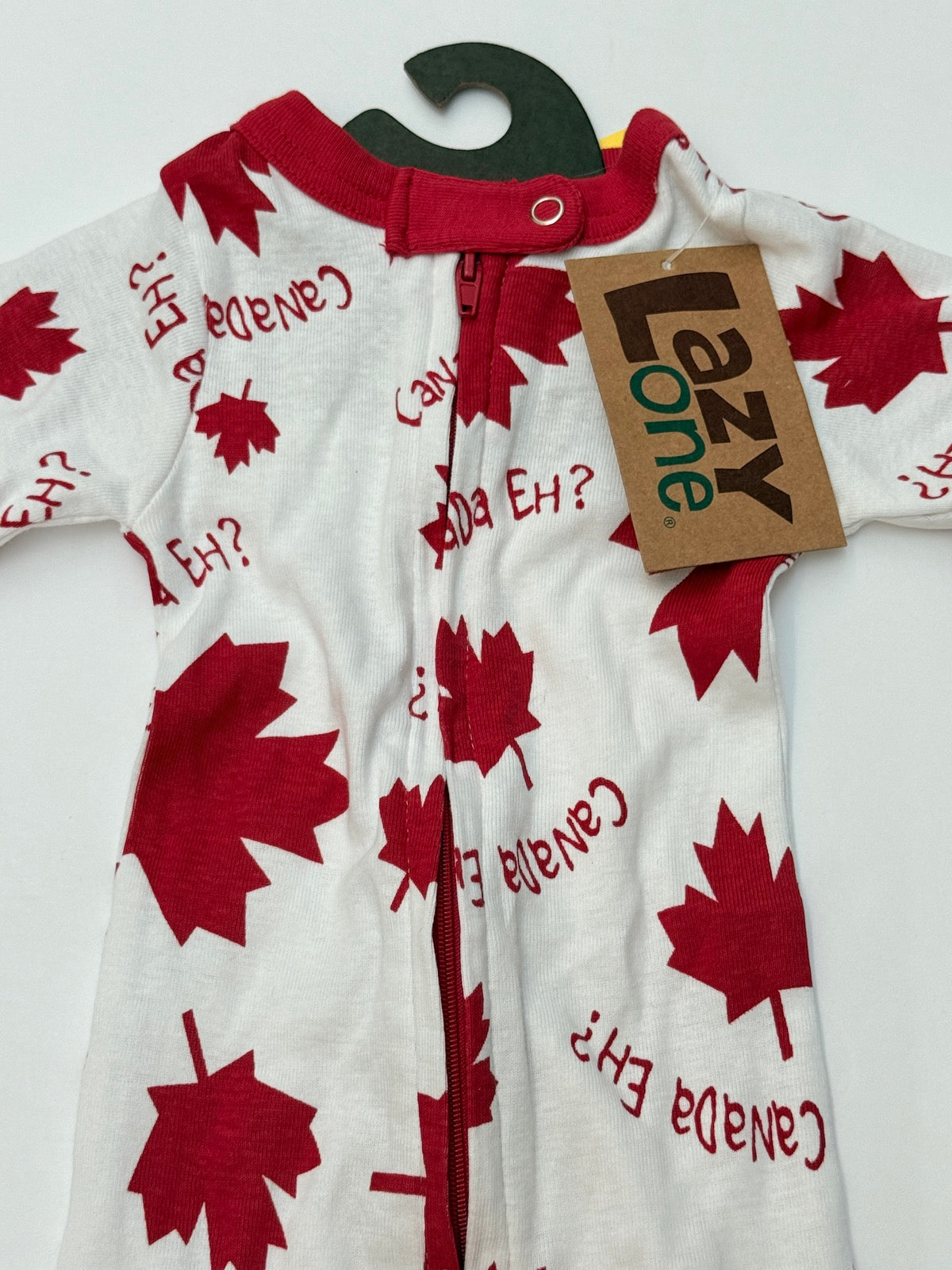 NWT - Lazy One Canada White Romper 6M