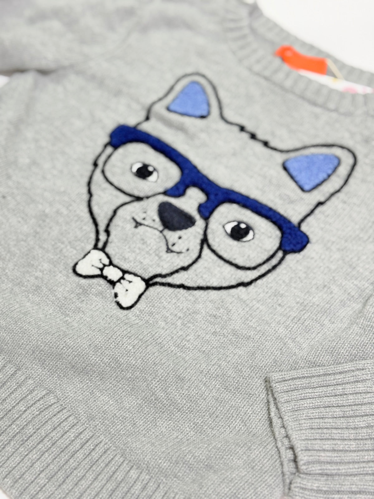 Joe Fresh Gray Dog Knit Sweater 3T