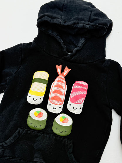 Whistle & Flute Sushi Print Hoodie Size 1-2Y