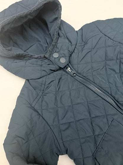 MNG Navy Quilted Hooded Jacket 2/3T