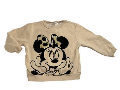 Disney Minnie Mouse Cream Sweatshirt Size 3T