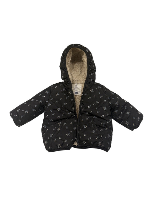 Baby Gap Floral Reversible Sherpa Puffer Jacket 6-12M