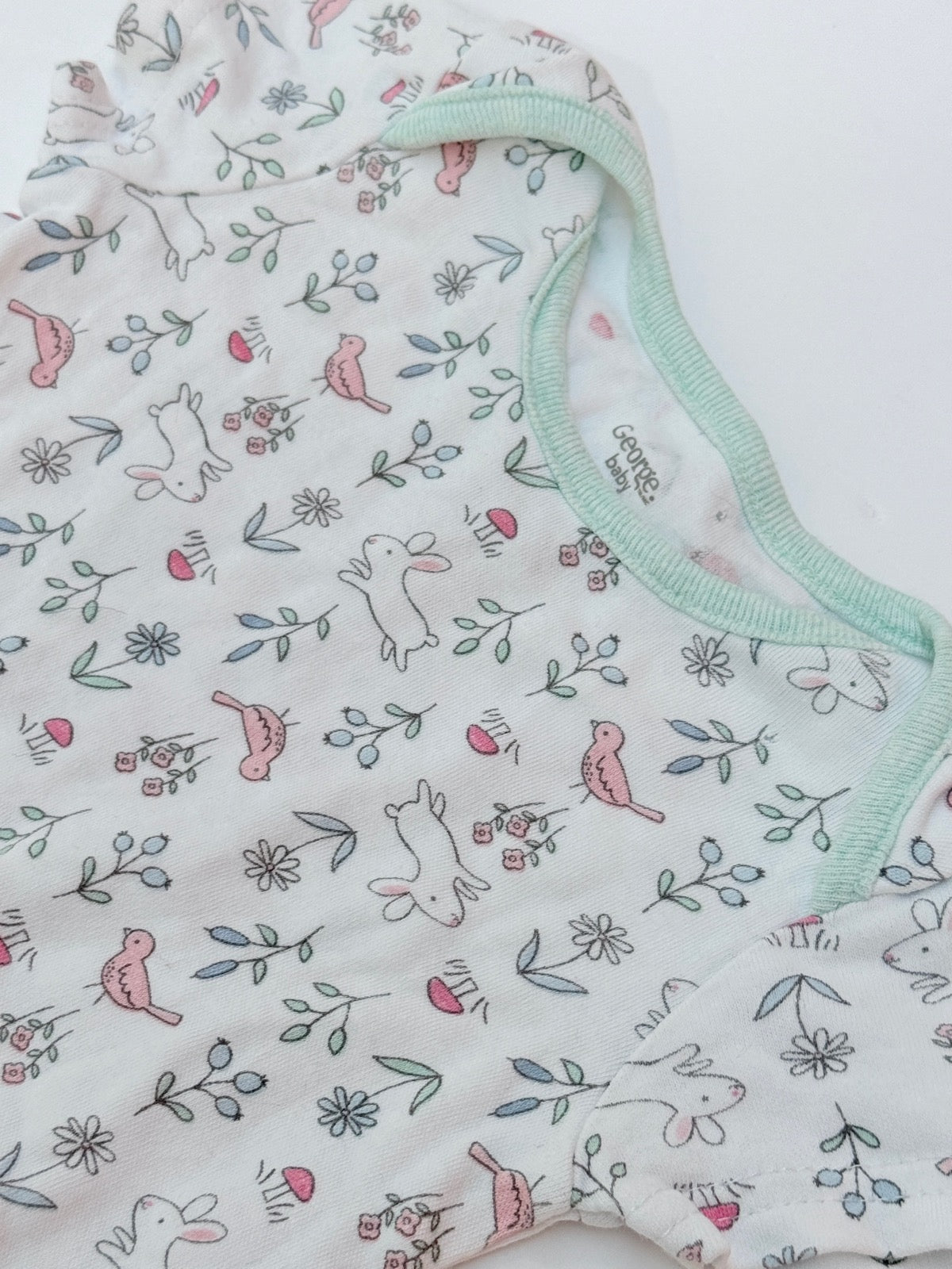 George Baby Bunny Floral Bodysuit 3-6M