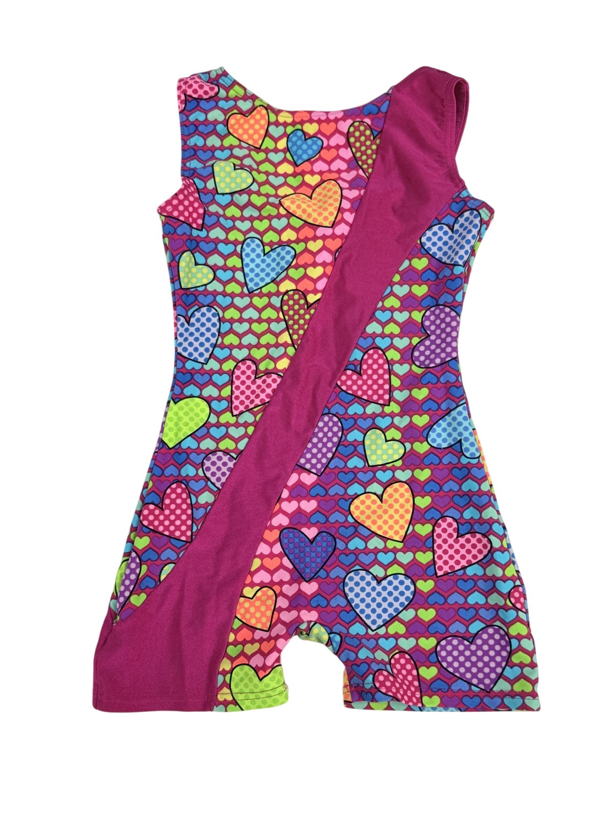 Mondor Heart Print Biketard Size 6X-7
