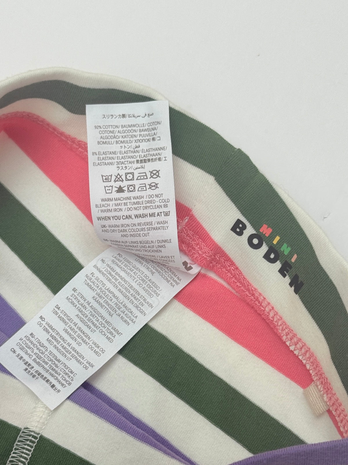 Mini Boden Striped Leggings Girls Size 4-5Y