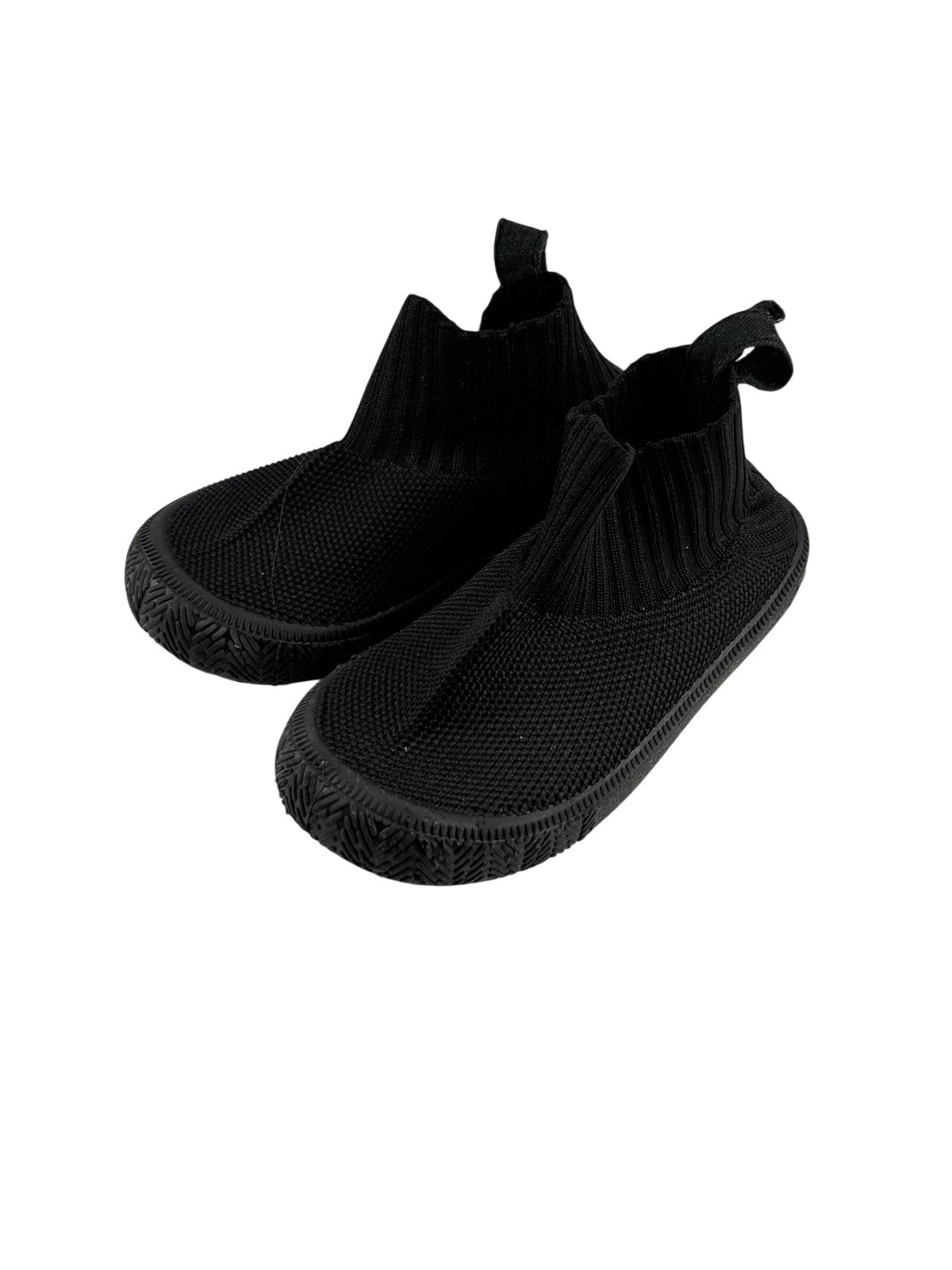 Jan & Jul Black Knit Slip-On Shoes 6-6.5