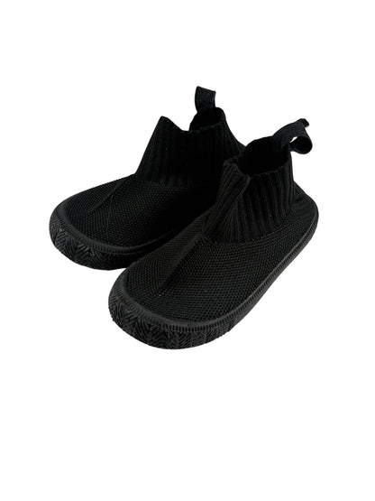 Jan & Jul Black Knit Slip-On Shoes 6-6.5