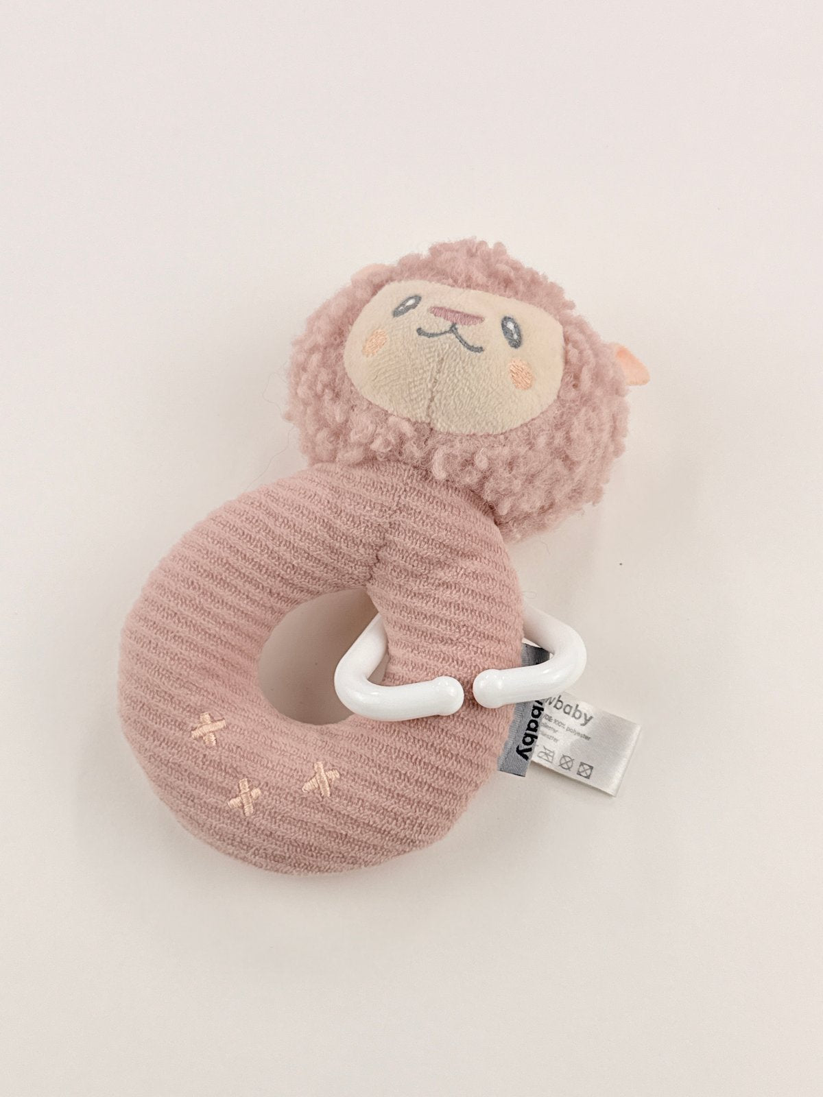 Newbaby Pink Lion Plush Ring Rattle