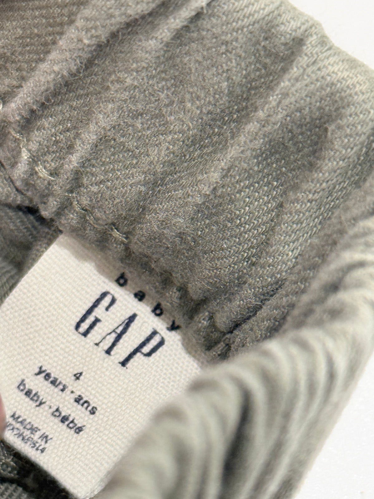 Pantalon vert olive Baby Gap 4 ans