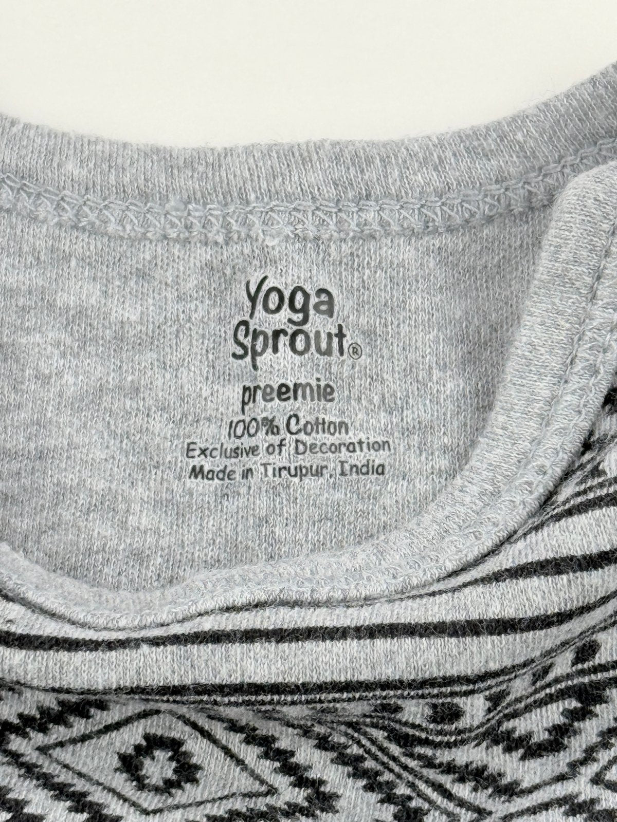 Yoga Sprout Gray Aztec Print Sleep Sack Preemie