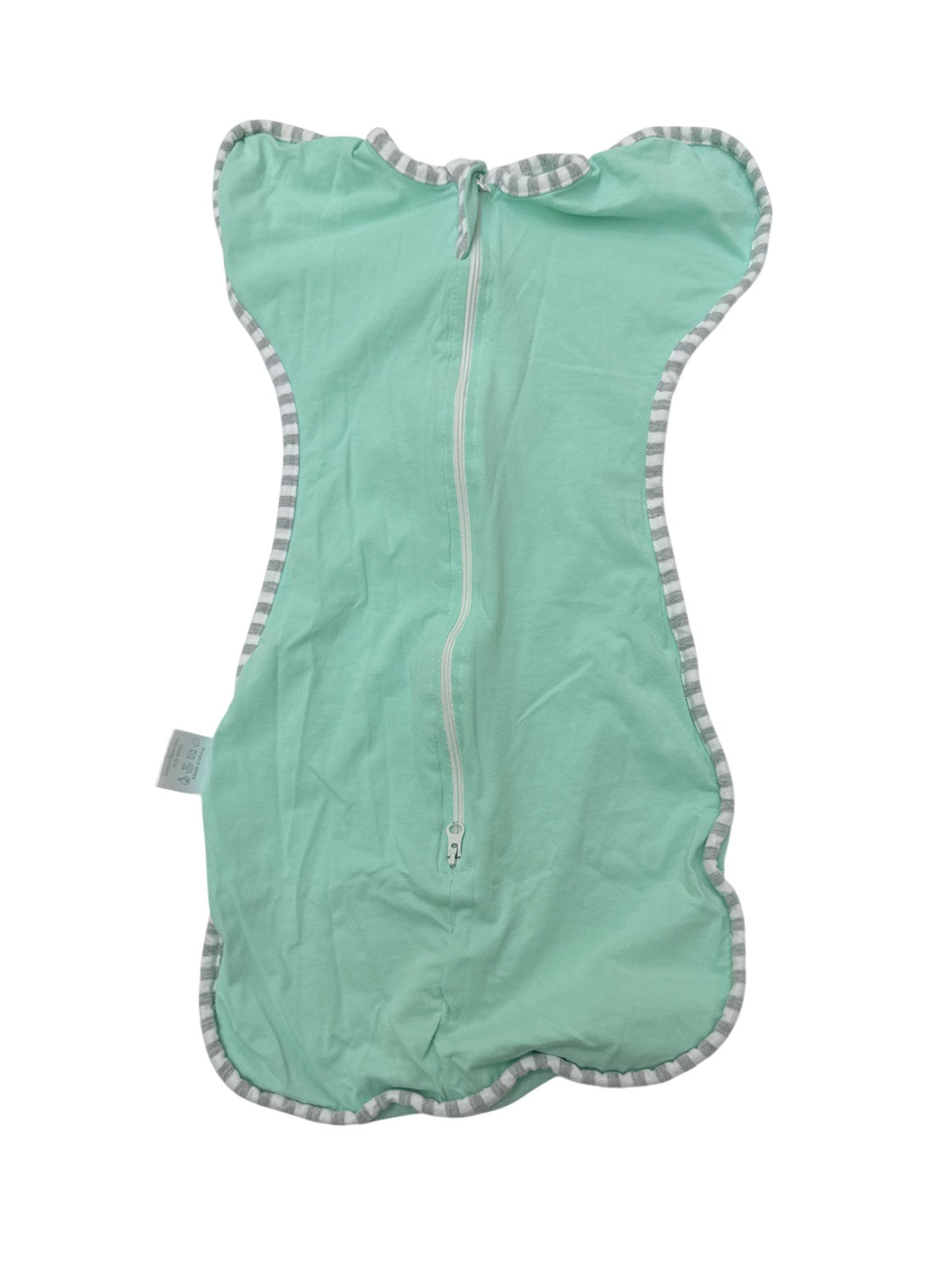 Mint Green Striped Trim Swaddle Sleep Sack S 5-6Y
