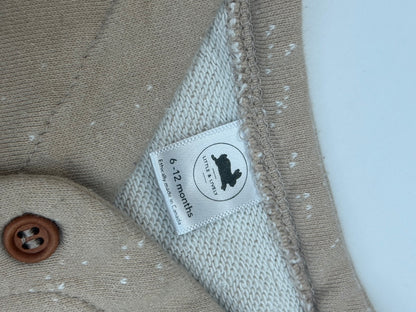 Little & Lively Speckled Button Hoodie 6-12M