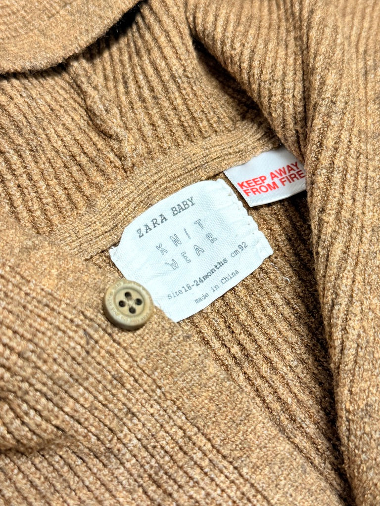 Zara Acorn Knit Hooded Sweater 18-24m