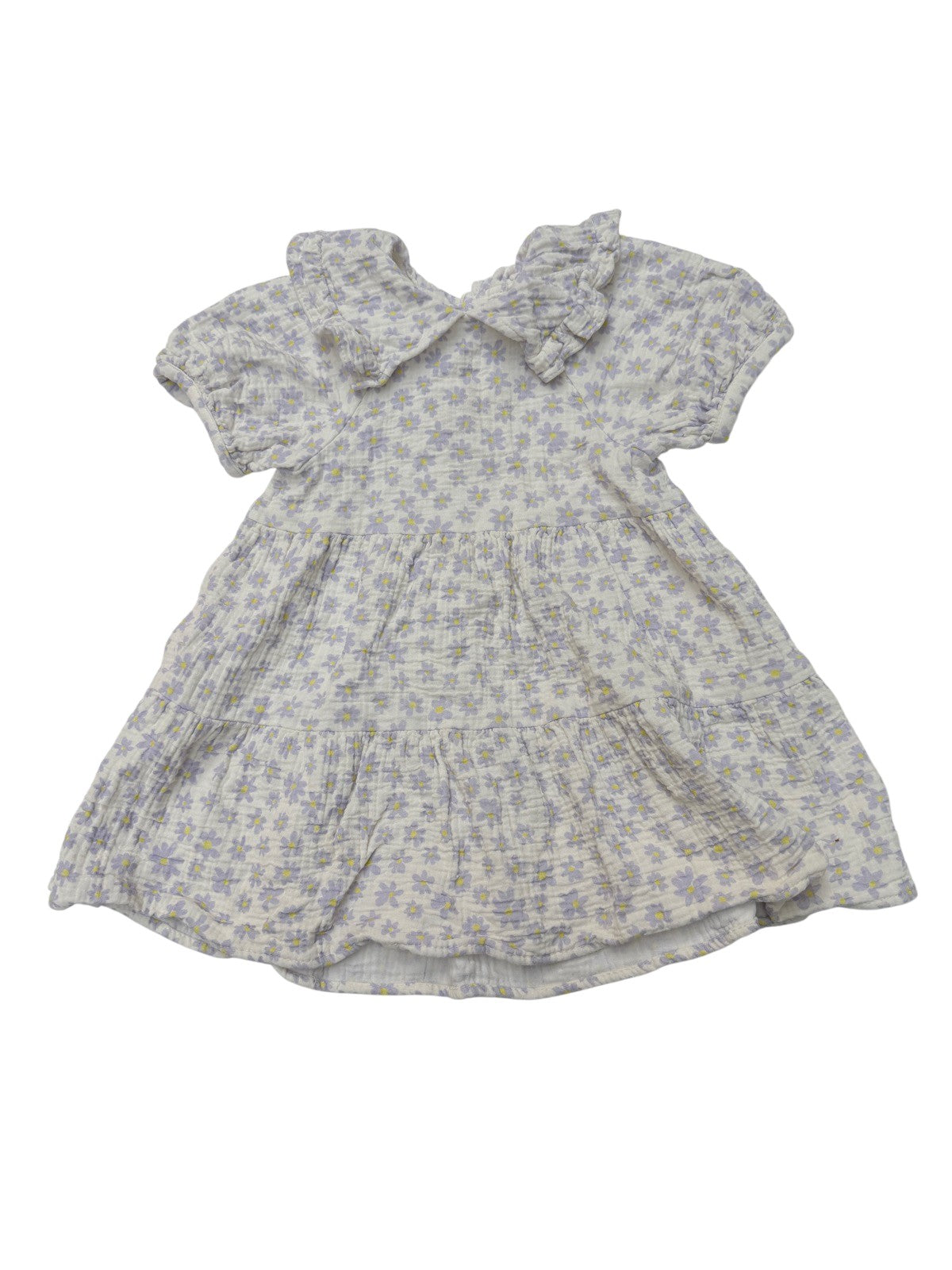 Zara Floral Tiered Ruffle Collar Dress 92M