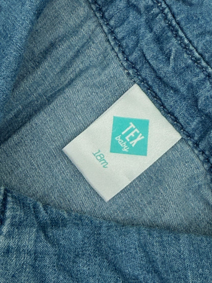 Tex Baby Denim Button-Up Dress 18m