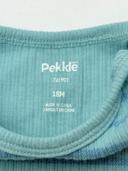 Pekkle Striped Short Sleeve Bodysuit 18M