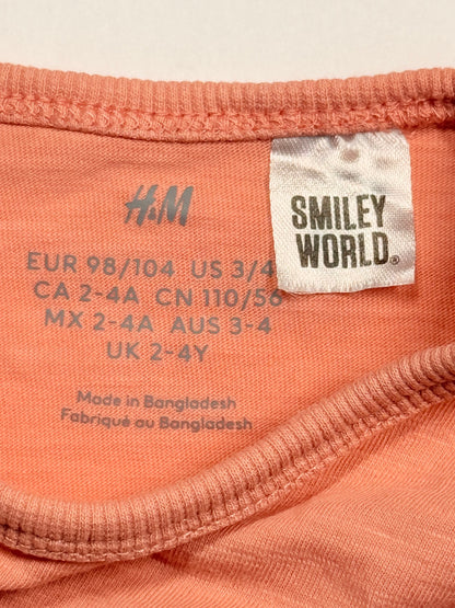 H&M SmileyWorld Flower T-Shirt 2-4Y