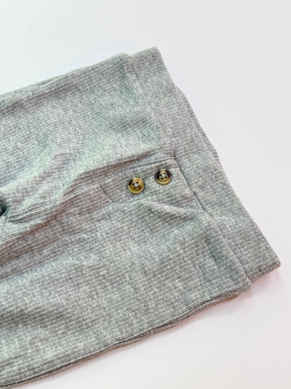 First Steps Gray Ribbed Baby Pants 6M