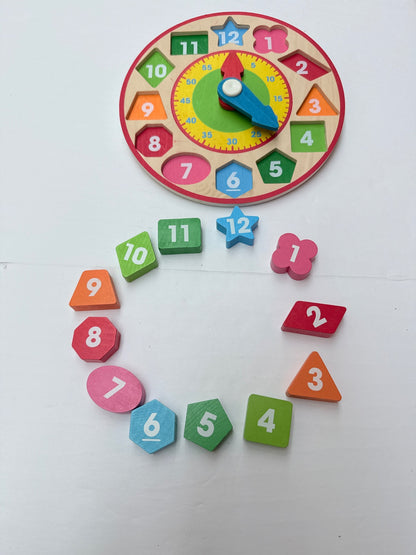 Melissa & Doug Wooden Shape Sorting Clock