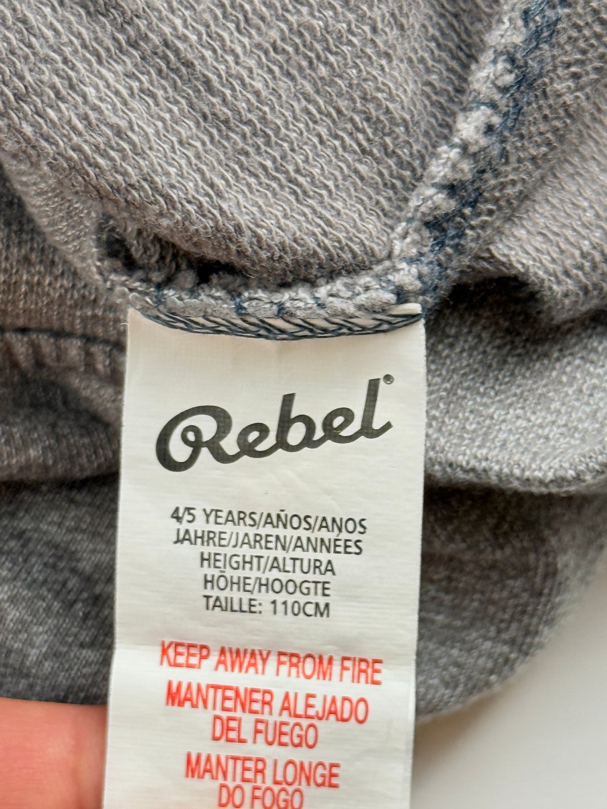 Rebel Color Block Striped Sweatshirt Size 4-5Y
