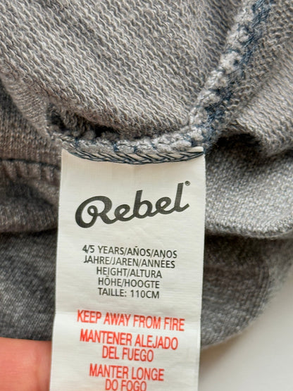 Rebel Color Block Striped Sweatshirt Size 4-5Y