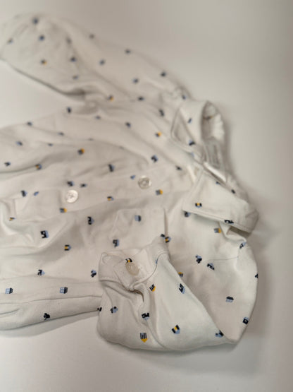Mayoral White Vehicle Print Bodysuit 1-2m