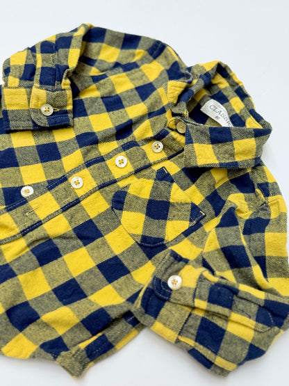 Elfindoll Classic Flannel Plaid Shirt Size 80