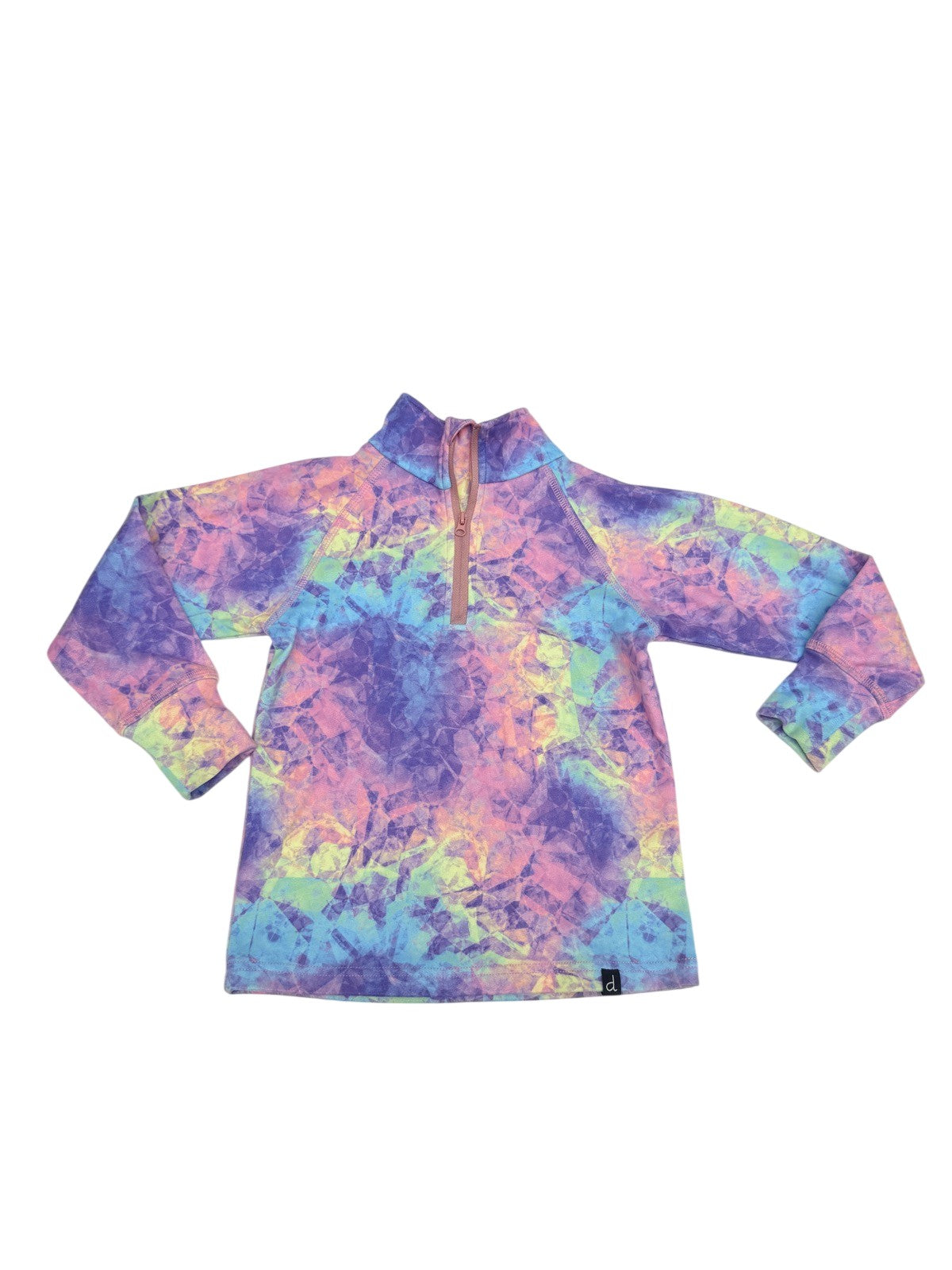 Deux par Deux Tie-Dye Quarter-Zip Baselayer Size 5