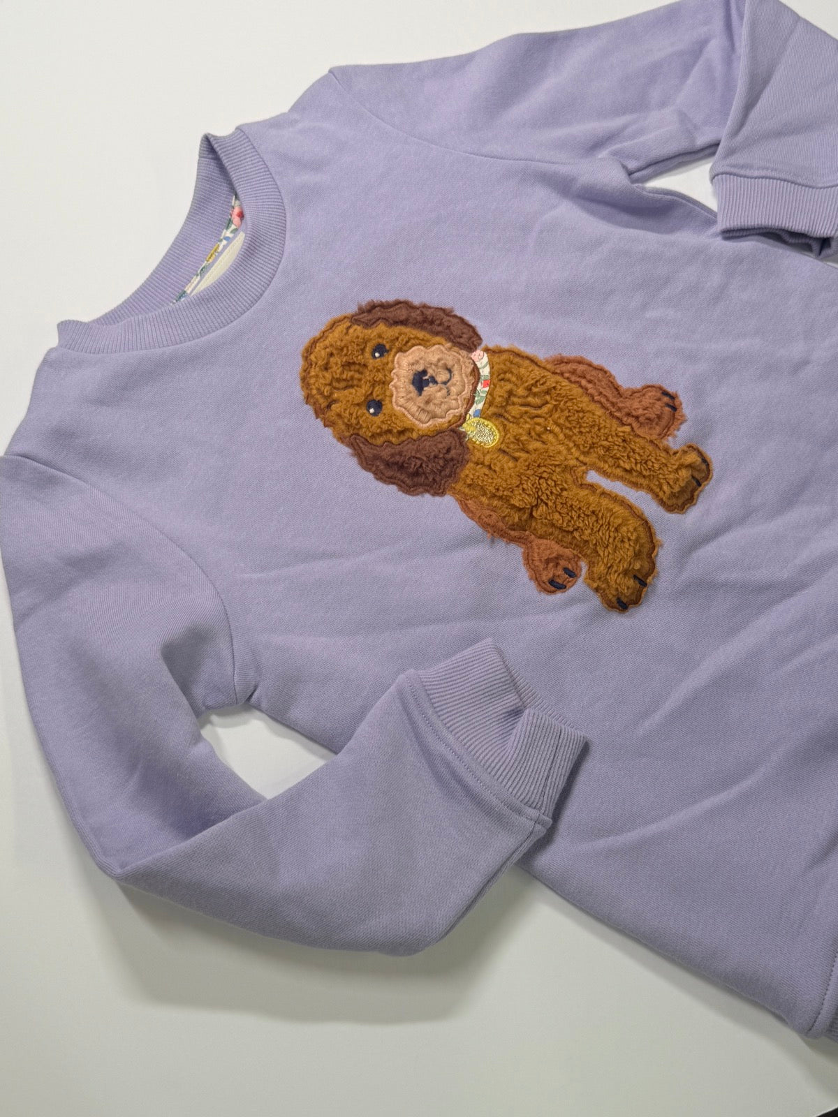 Mini Boden Doodle Dog Appliqué Sweatshirt 6-7Y