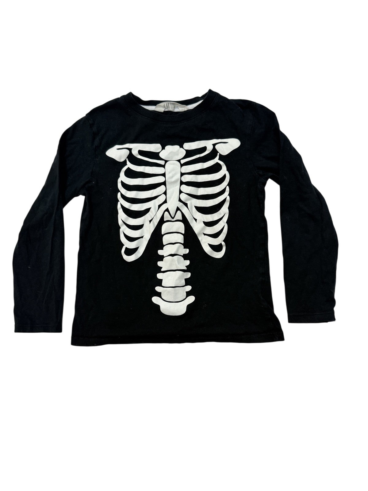 H&M Skeleton Long Sleeve T-Shirt Size 6-8Y